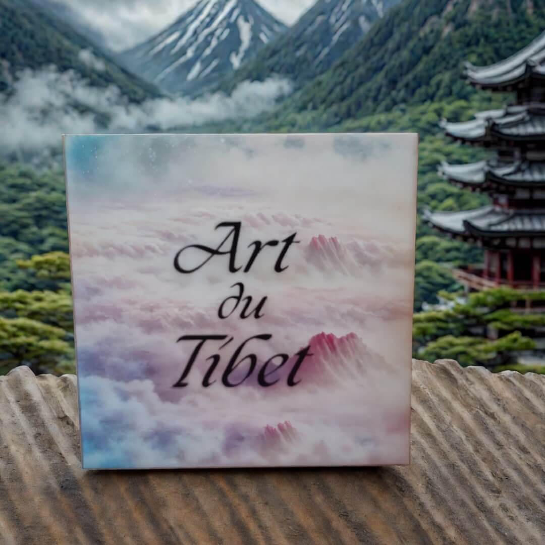 Écrin Art du Tibet pour bracelet porte-bonheur en cinabre.
