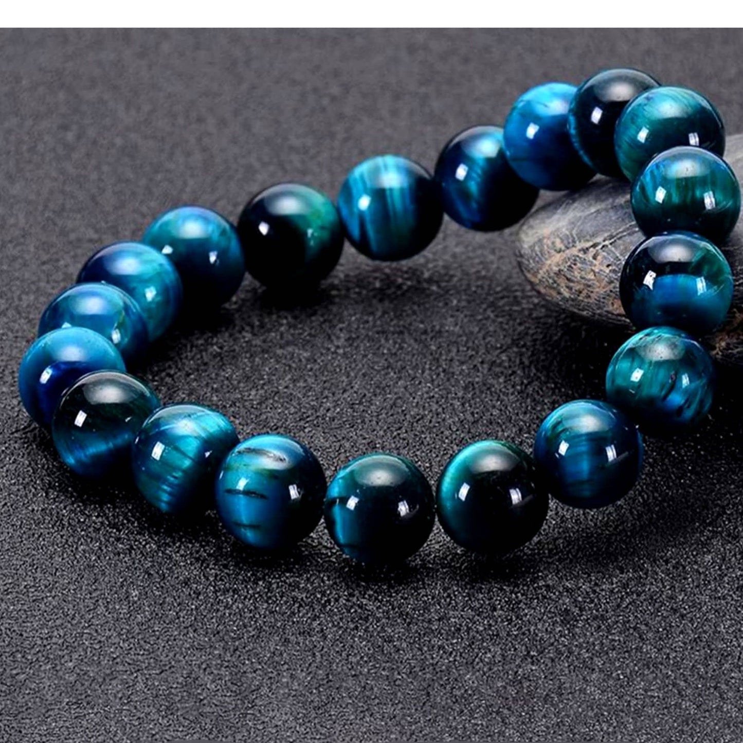 Version du bracelet 10mm soulignant la beauté des perles
