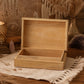 Boîte à bijoux Main de Fatma ouverte, plateau amovible et intérieur en bois naturel.