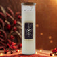 Bougie vengeance douce parfum lily avec blood garnet – cierge rituel artisanal.
