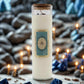 Bougie rituel protection dragon blood sodalite en cire de soja artisanale – vue de face.