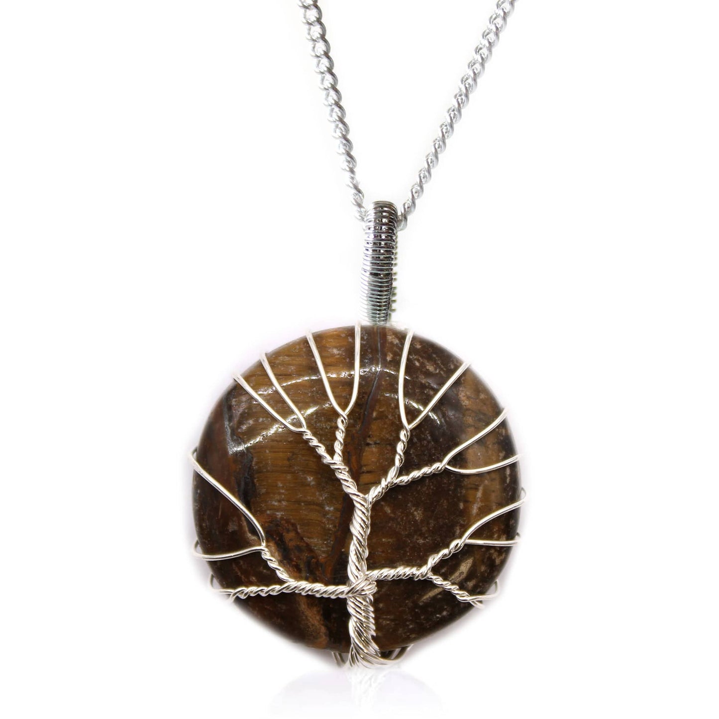 Collier Arbre de Vie en Œil de Tigre