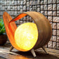 Belle lampe en feuille de coco en forme de boucle allumé Art du Tibet.