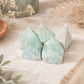 Lot de pointes d'amazonite à la pointe polie et à la base brute