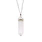 Pendentif classique en Quartz Cristal avec chaîne 